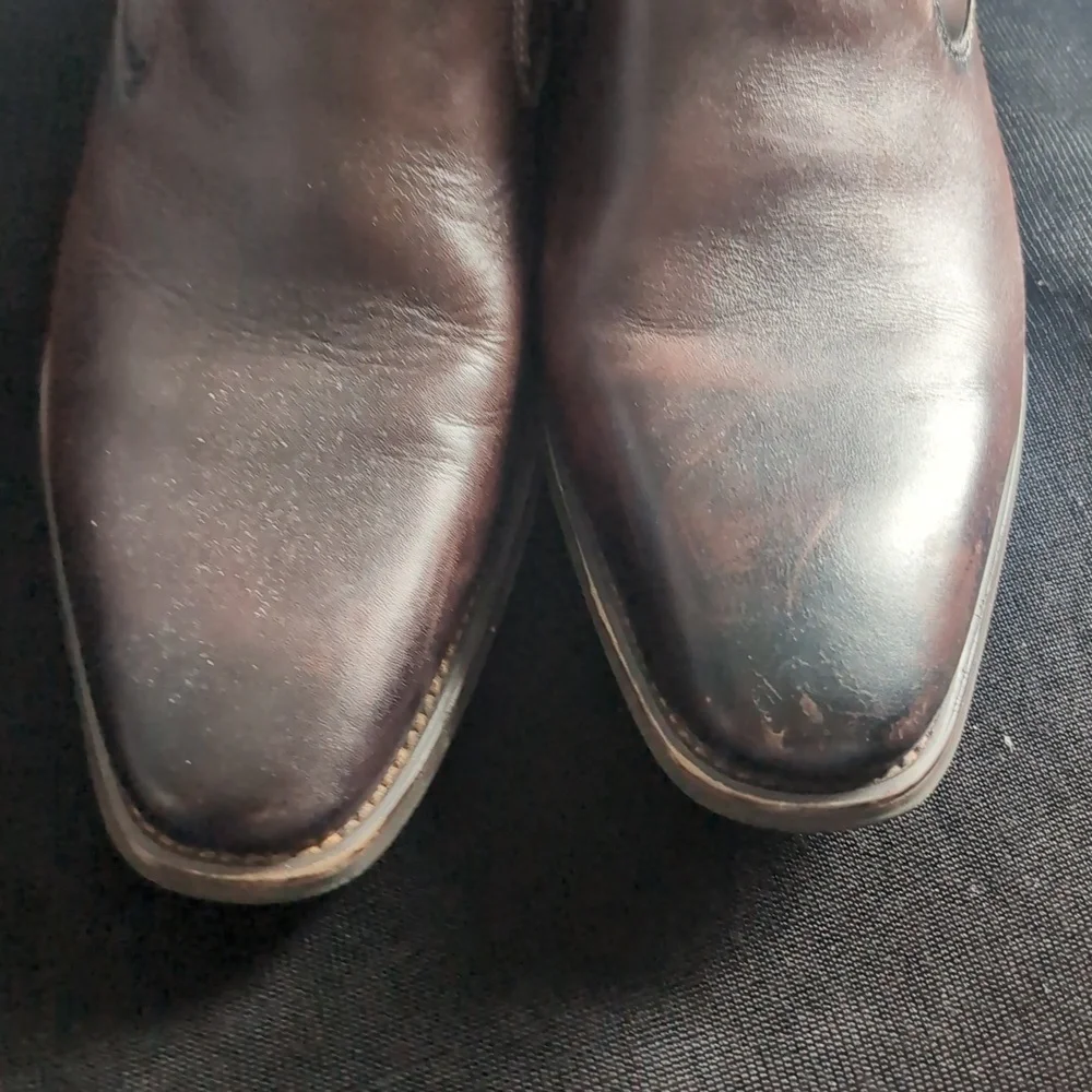 La Milano Italian Chelsea Boots Men Leather, Side Zipper SIZE 9.5
